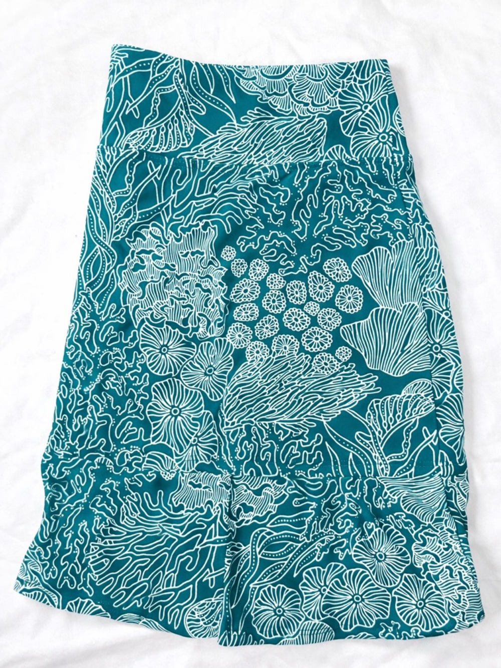 Tommy Bahama Golf Skort Women’s L Teal Tropical Print Built In Shorts